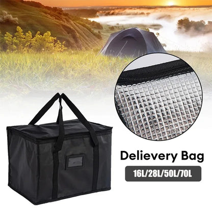 70L Large Insulated Thermal Cooler Bag – Portable Lunch Tote, Tin Foil Food Storage for Picnic, Camping, and Fresh Keeping