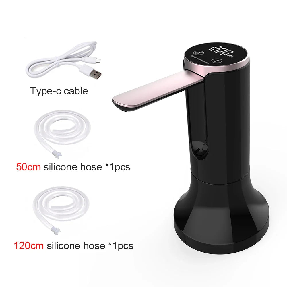 Electric Foldable Water Pump — Automatic Rechargeable Dispenser for 19L Gallon Bottles, Desktop Drinking Water Pump