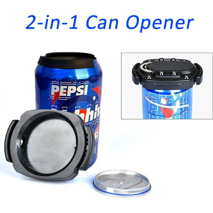 2-in-1 Stainless Steel Can Opener & Corkscrew – Portable Multifunction Bottle Opener for Beer & Drinks, 1/2 PCS