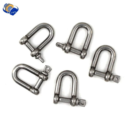 304 Stainless Steel D Shackle - Straight Short Rigging Hook for Boat & Marine Hardware