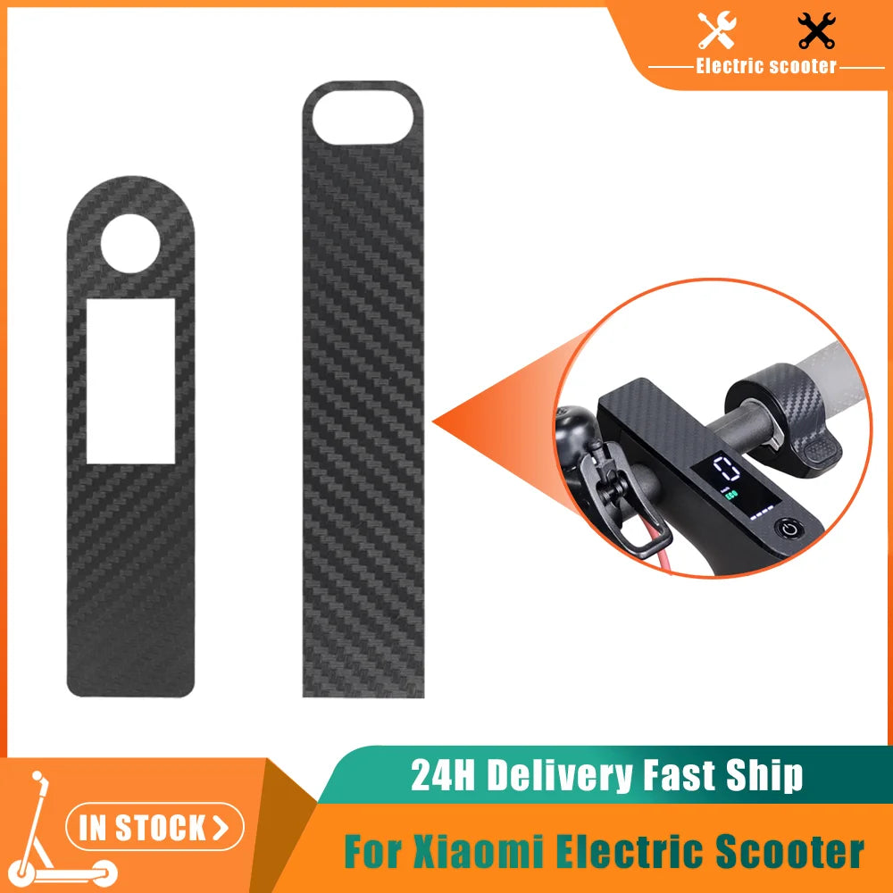 Protective Screen Film for Xiaomi M365 Pro 1S Electric Scooter - Carbon Fiber PVC Accelerator Sticker, Central Case Parts