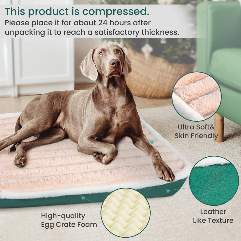 Removable Dog Bed Mat with Zipper - Washable Pet Mattress for Dog Sleeping, Pet Pad Cushion for Small to Medium Pets