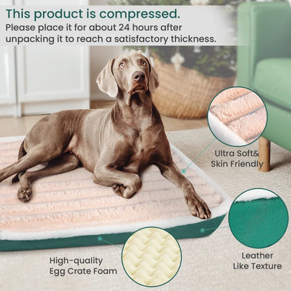 Removable Dog Bed Mat with Zipper - Washable Pet Mattress for Dog Sleeping, Pet Pad Cushion for Small to Medium Pets