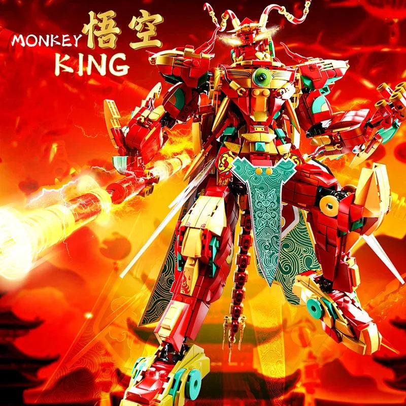 Mech WUKONG Monkey King Building Block Toy Set – ZHAOYUN Robot Hero DIY Bricks for Kids & Boys Gifts