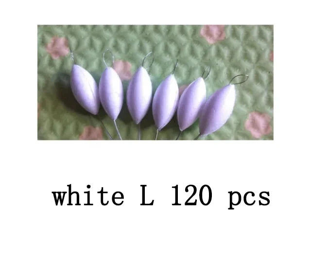 120pcs Oval Fishing Float Beads - Seven Star Bobber Rig Making Beans for Carp Fishing