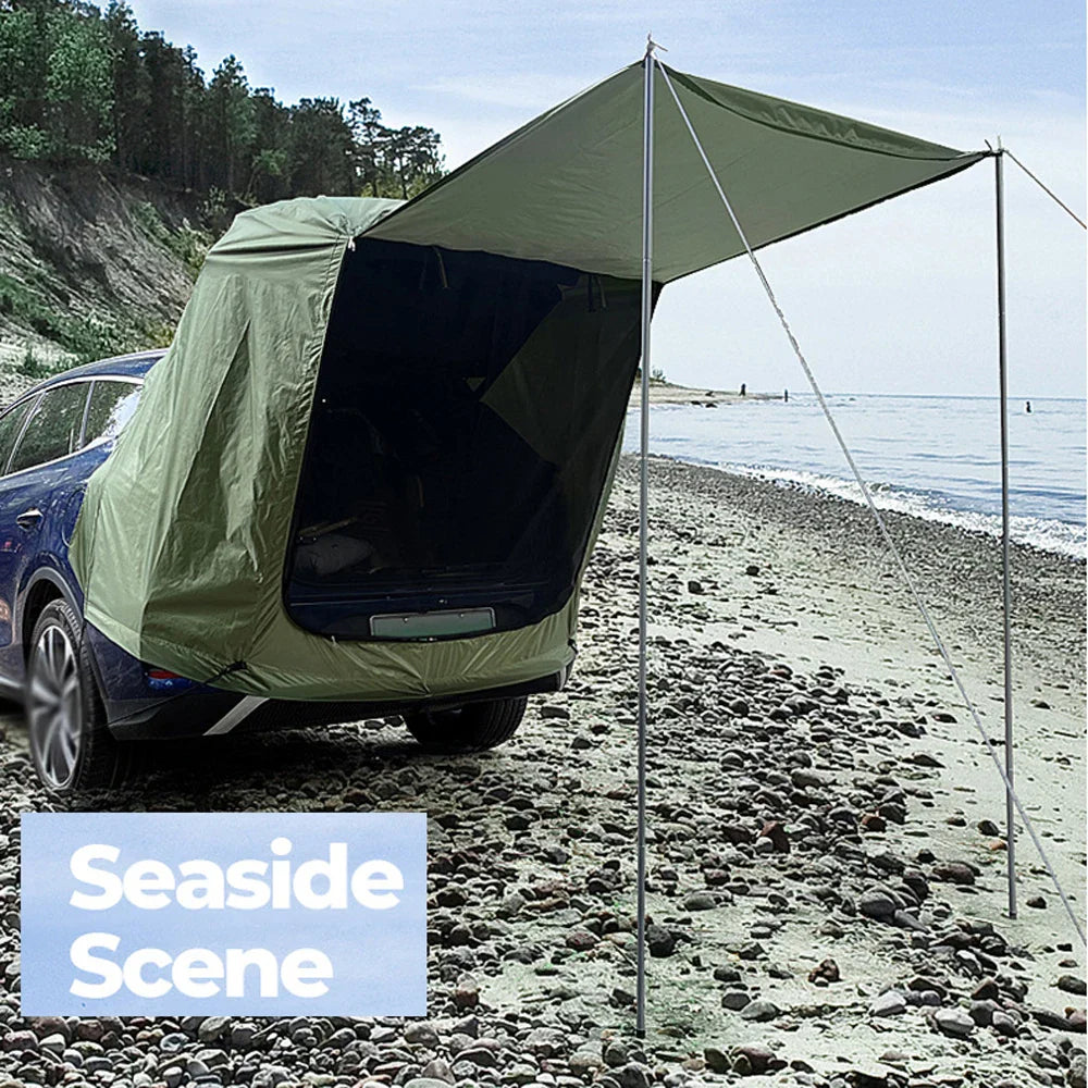 Outdoor Car Rear Tent – Picnic & Camping Canopy, Sunshine-Proof, Rain-Proof Car Rear Extension Tent