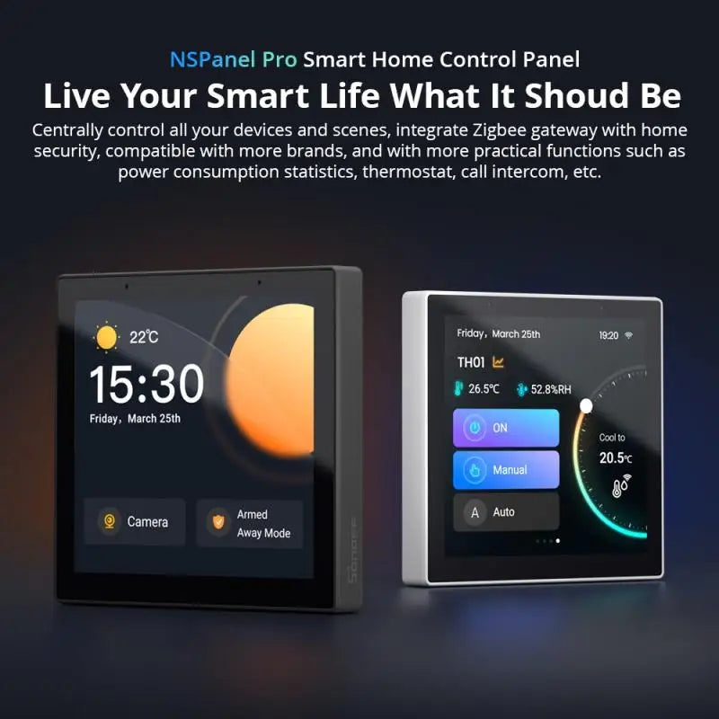 SONOFF NSPanel Pro Smart Home Control Panel – Thermostat, Power Monitor & DIY Switch Module, Compatible with All Sonoff Devices