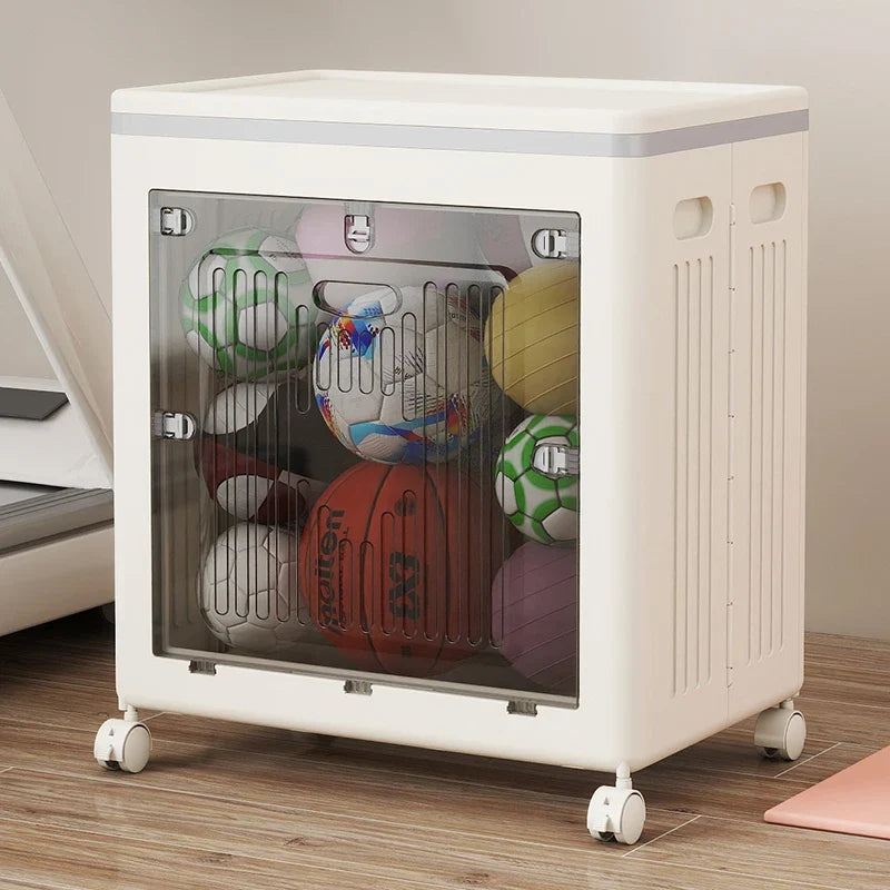 Foldable Storage Bin with Wheels - Large Capacity Organizer for Clothes, Quilts & Toys