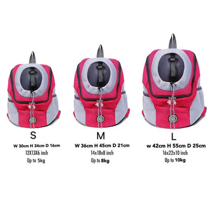 Double Shoulder Portable Travel Backpack - New Outdoor Pet Dog Carrier Bag with Mesh Front - Convenient Pet Dog Backpack for Adventures