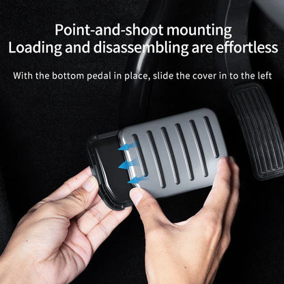 TESY Anti-Slip Pedal Covers for Tesla Model 3 Highland & Model Y Juniper – Accelerator, Brake & Foot Rest Protection Set