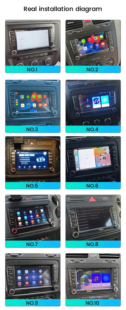 Android 13 Wireless CarPlay Multimedia Player – 7/8/9" IPS Screen GPS & WiFi Car Radio for VW Passat, Golf, Polo, Jetta & Skoda