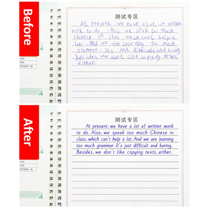 3D Groove English Copybook: Practice Magic Learning Books for Junior Students - Handwriting Improvement, 1 Book with 6 Refills