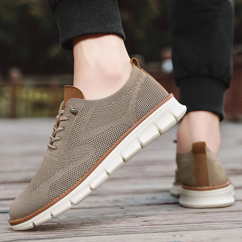 YRZL Men’s Casual Sports Shoes – Anti-Slip, Wear-Resistant, Breathable Cushioning with Color Blocking Design