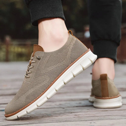 YRZL Men’s Casual Sports Shoes – Anti-Slip, Wear-Resistant, Breathable Cushioning with Color Blocking Design