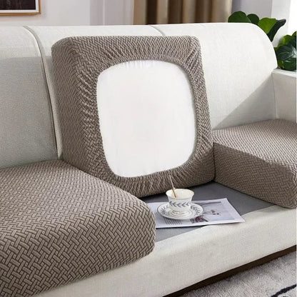 Thick Jacquard Elastic Sofa Seat Cover – Anti-Dust Removable Couch Cushion Protector Slipcover