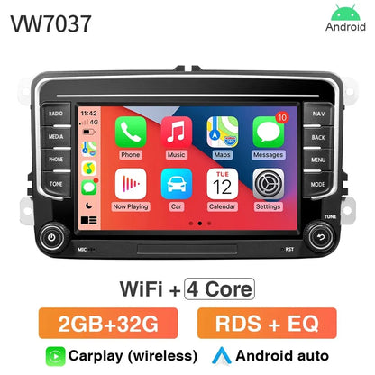 GRANDnavi Android 13 Car Radio GPS - 2Din Multimedia Player for VW, Skoda Octavia, Golf 5/6, Passat B6, Polo, Jetta
