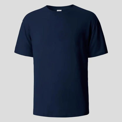 Heavyweight 100% Cotton T-Shirt - Thick Knit Round Neck Short Sleeve Tee 500/300g