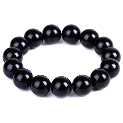 Black Obsidian Natural Stone Bracelet | Fat Relief, Blood Circulation & Anti-Anxiety Jewelry for Men & Women