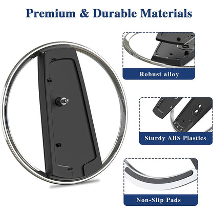 Portable Metal Vertical Stand for PS5 and PS5 Slim - Anti-Slip Base Holder for Digital Disk and Game Console Versions of PlayStation 5