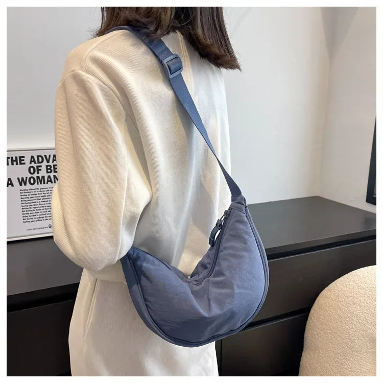 Casual Nylon Hobo Crossbody Bag for Women – Shoulder, Half Moon, Tote Travel Shopper & Purses
