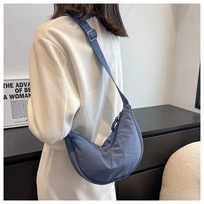 Casual Nylon Hobo Crossbody Bag for Women – Shoulder, Half Moon, Tote Travel Shopper & Purses