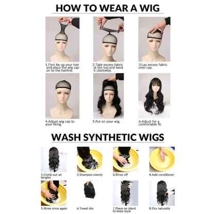 26-Inch Kinky Straight Headband Wig – Glueless Human Hair, Machine-Made Synthetic Wig for Women