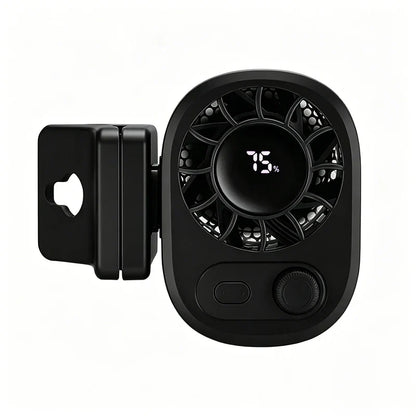 SEAMETAL Clip-On Car Fan - 360° Rotatable 100-Speed USB Rechargeable Portable Cooling Fan