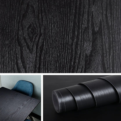 Self-Adhesive Waterproof Wood Grain Vinyl Wallpaper Roll – PVC Wall Sticker for Furniture Renovation & Bedroom Home Decor