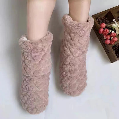 Thick Thermal Winter Socks — Plus Velvet Anti-Slip Home Slipper Socks for Men & Women, Warm Christmas Footwear