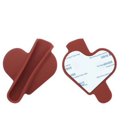 Heart-Shaped Mobile Phone Case with Lipstick Holder — Soft Silicone Protective Back Stick for Women & Girls