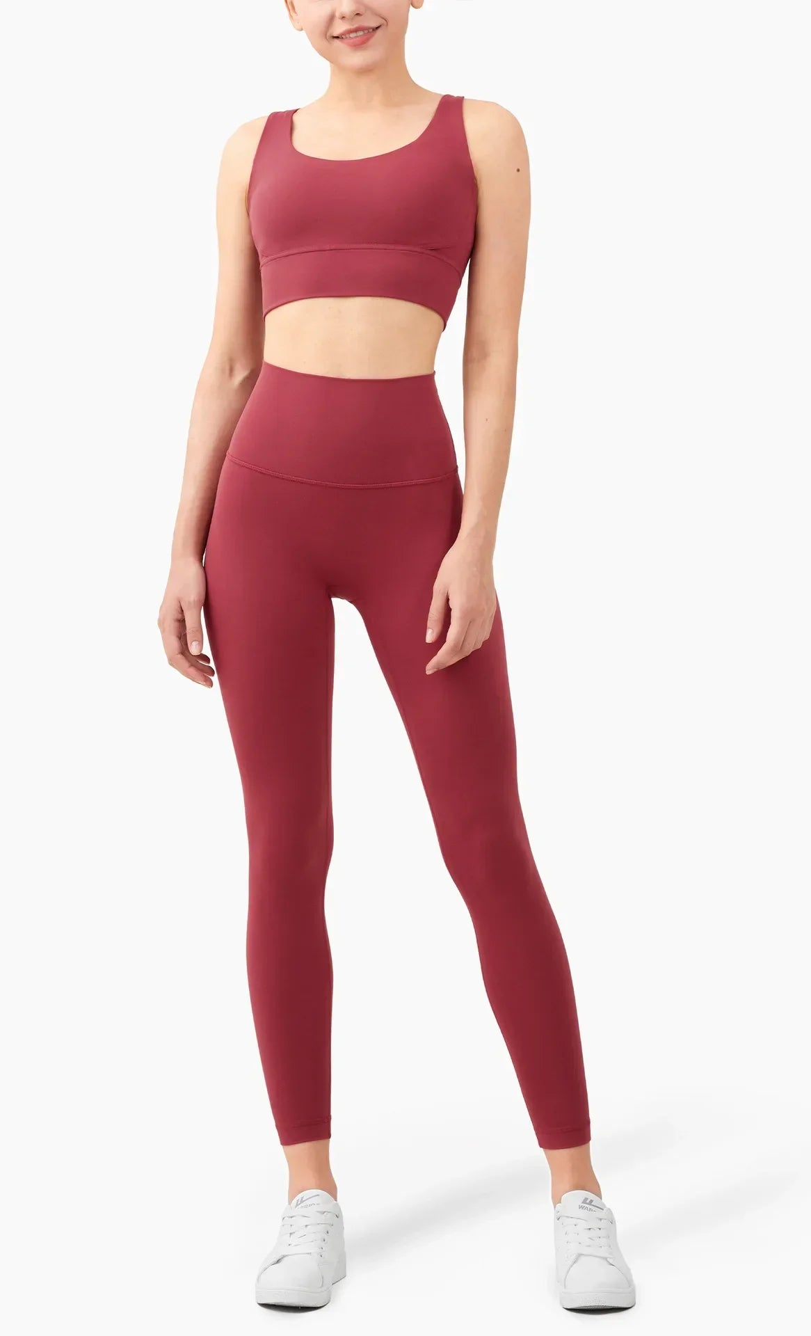 Summer 2 Piece Women's Yoga Tracksuit - Cross-Back Nylon Top and Leggings Athletic Set for Pilates and Fitness