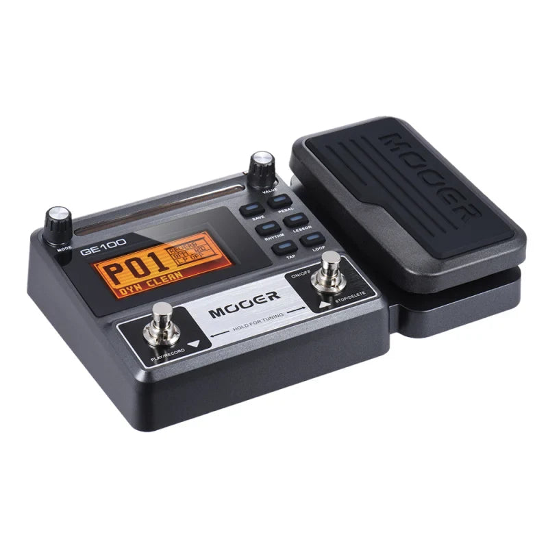 MOOER GE100 Guitar Multi-Effects Processor – Pedal with Loop, Tuner, Tap Tempo, Rhythm, Scale & Chord Lessons
