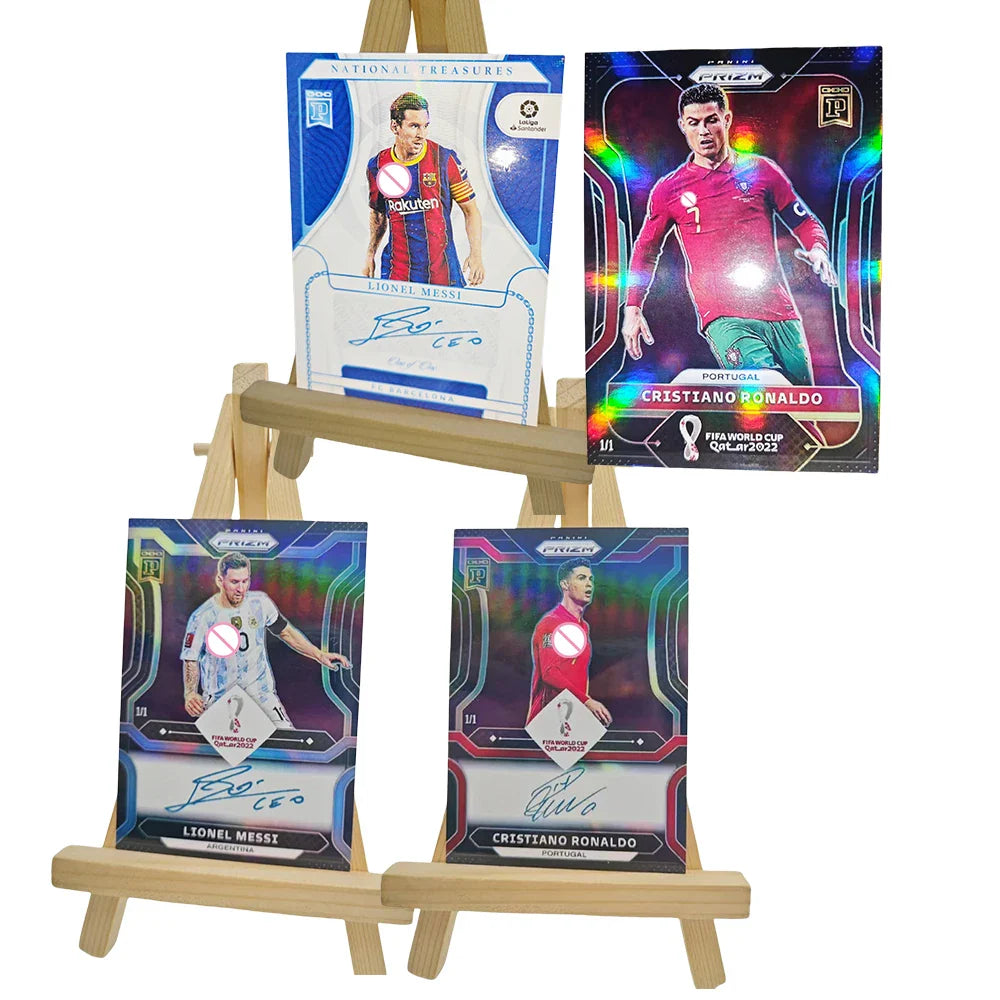 Panini DIY Star Football Card – Messi & Ronaldo Collectible, Homemade Gift for Christmas & Birthday