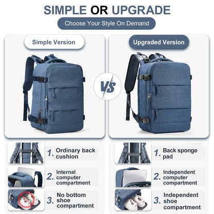 Travel Backpack 40x20x25cm – Cabin Bag for Ryanair, Airplane Carry-On, School, Laptop & Leisure, Women & Men