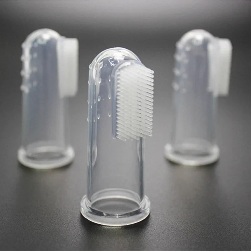 Super Soft Pet Finger Toothbrush - Teddy Dog and Cat Teeth Cleaning Tool for Bad Breath and Tartar Care, Silicagel Pet Supplies