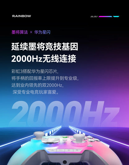 Bigbigwon Rainbow3 Wireless Game Controller Charging Base – RGB Magnetic Dock for PC Gaming