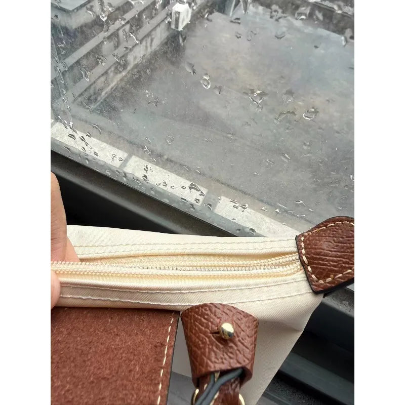 Y2K Nylon Handbag | Non-Punching Makeup Bag with Felt Lining, Portable Travel & Wallet Storage Bag