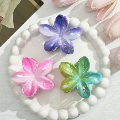 18Pcs Egg Flower Hair Clips | Gradient Candy Color Flowers, Shark Clips for Daily Ponytail Styling