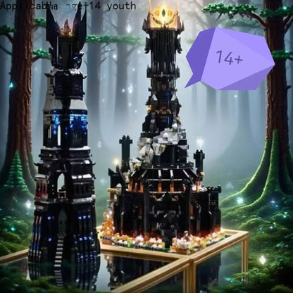 5471PCS Black Tower Building Blocks Kit 2024 – MOC Model Toy for Boys & Adults Birthday Gift
