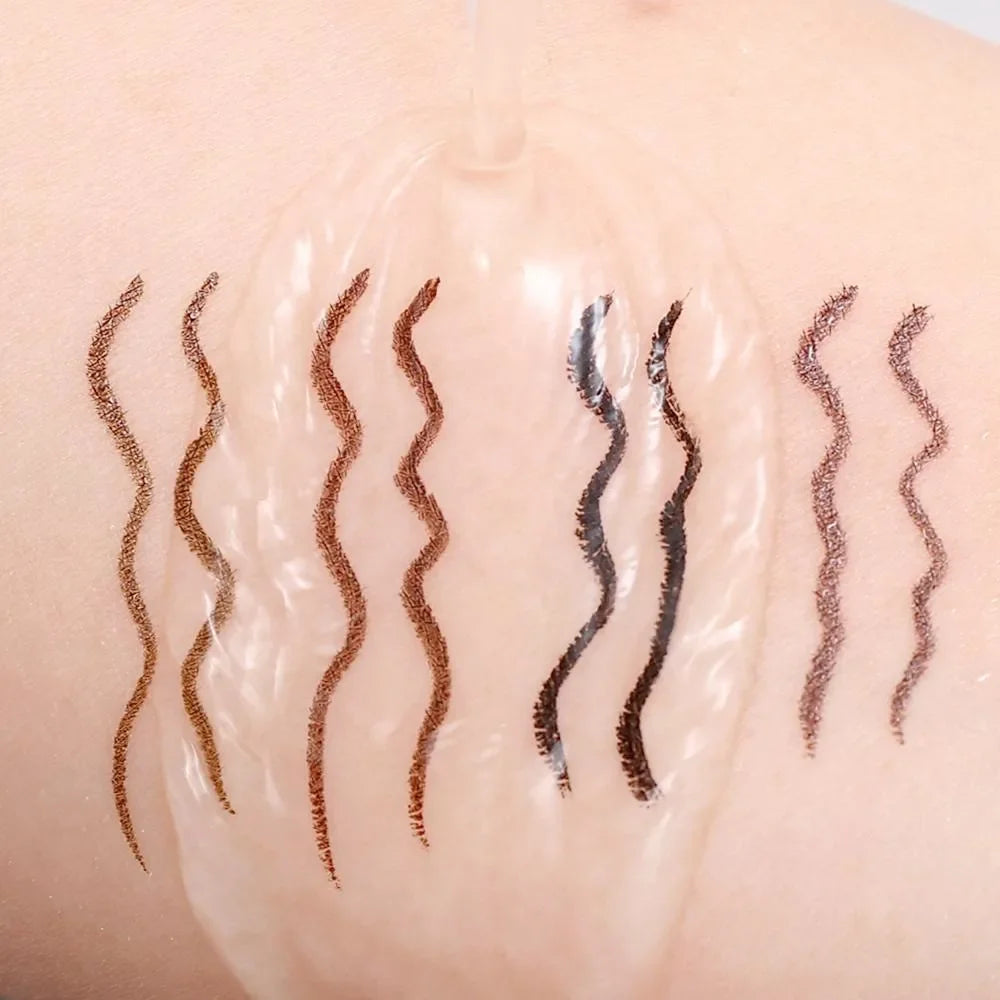 Waterproof Quick-Dry Liquid Eyeliner — Ultra-Fine Matte Black & Brown, Long-Lasting Silkworm Eye Makeup Gift
