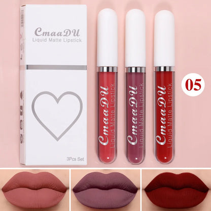 Sexy Long-Lasting Velvet Matte Lip Gloss – Waterproof, Non-Stick Red Liquid Lipstick for Women