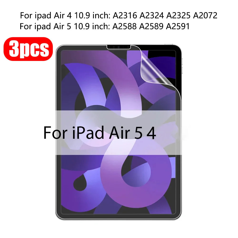 3Pcs Paper-Like Screen Protector for iPad Air & Pro – Compatible with 6th to 10th Gen (11", 12.9", 10.5")