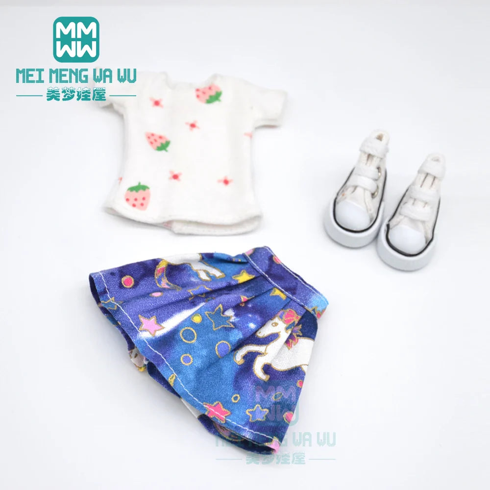 Blythe Doll Accessories Set – Fashion Sweatshirt, Shoe Covers & Sneakers for Blythe & Azone Dolls, Christmas Gift