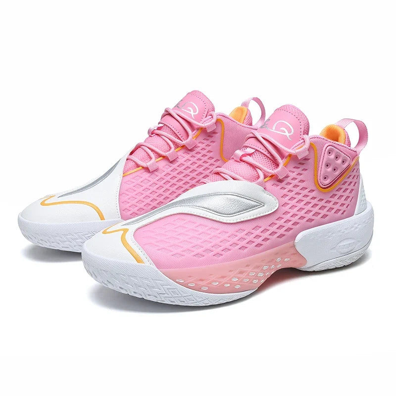 Men's Basketball Shoes - Breathable Mesh Sneakers with Soft Sole, Cushioning & Anti-Slip Outdoor Sports Design