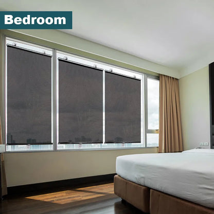 Universal Nail-Free Roller Blinds with Suction Cups - Blackout Sunshade Curtains for Car, Bedroom, Kitchen, and Office Windows, Sun-Shading and Privacy Solution