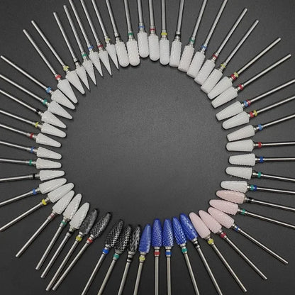 Manicure Pedicure Tools: Ceramic Carbide Nail Drill Bit - Electric Drill Machine Burr Milling Cutter for Precision Nail Care