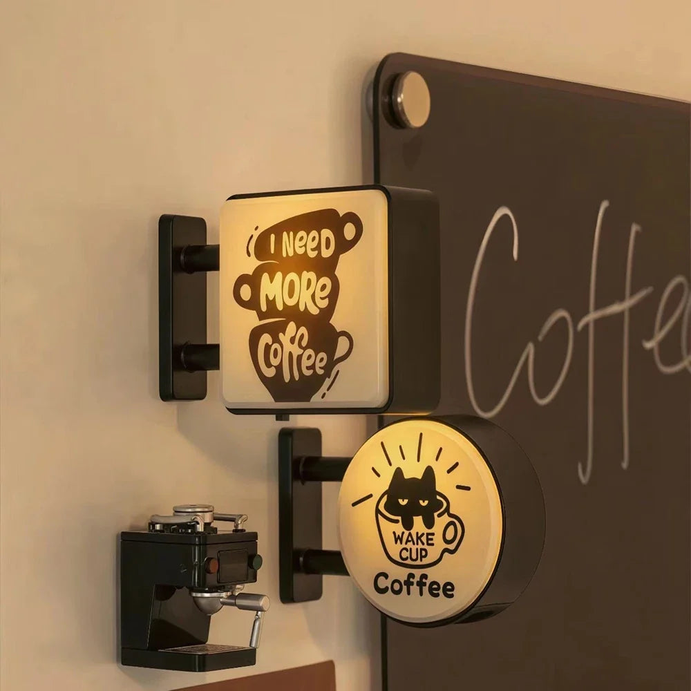 Mini Coffee Lightbox Fridge Magnet - Creative Luminous Magnetic Souvenir for Home Decor and Gifts
