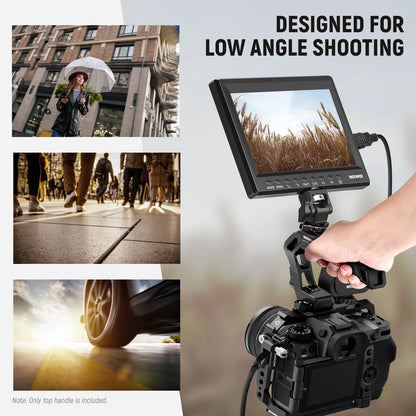 NEEWER Top Handle and NATO Rail Kit – Comfort Silicone Grip with Quick Release NATO Clamp for DSLR Camera Cage and Video Rig