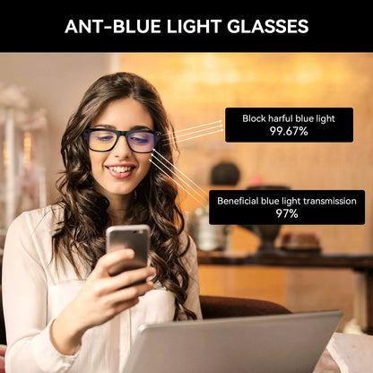 Smart Bluetooth Glasses for Men & Women — AI Translator 140 Languages, Anti-Blue Light, Camera & Speaker for Travel and Meetings