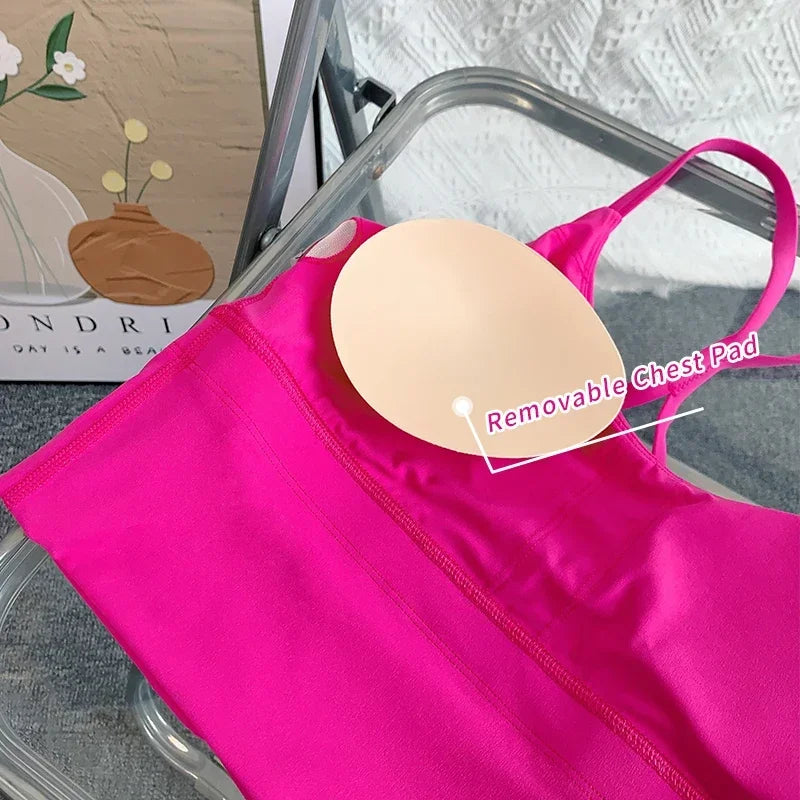 Women’s Sexy Crossback Yoga Crop Top — Breathable, Shockproof Fitness & Running Sports Vest